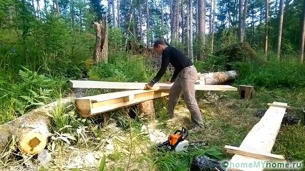 Рязане на дървени греди