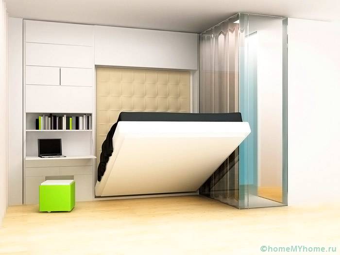 Вграденото легло освобождава много подово пространство