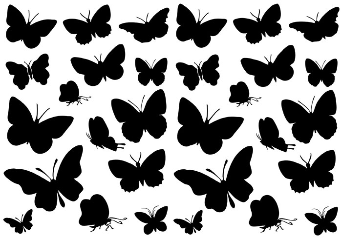 Пеперудите в различни позиции често се използват като единична украса.