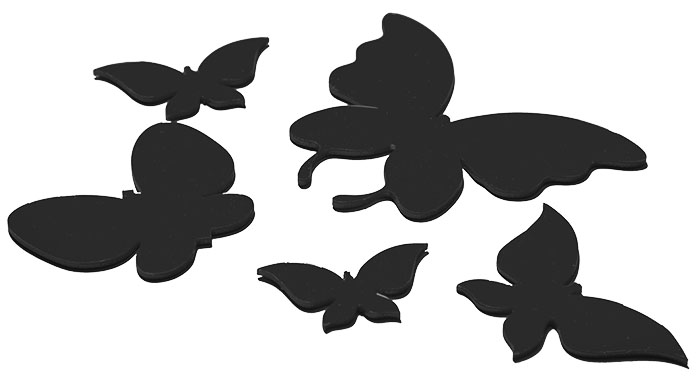 По-добре е да създадете обемисти пеперуди с шпакловка и едва след това да боядисвате в желания цвят